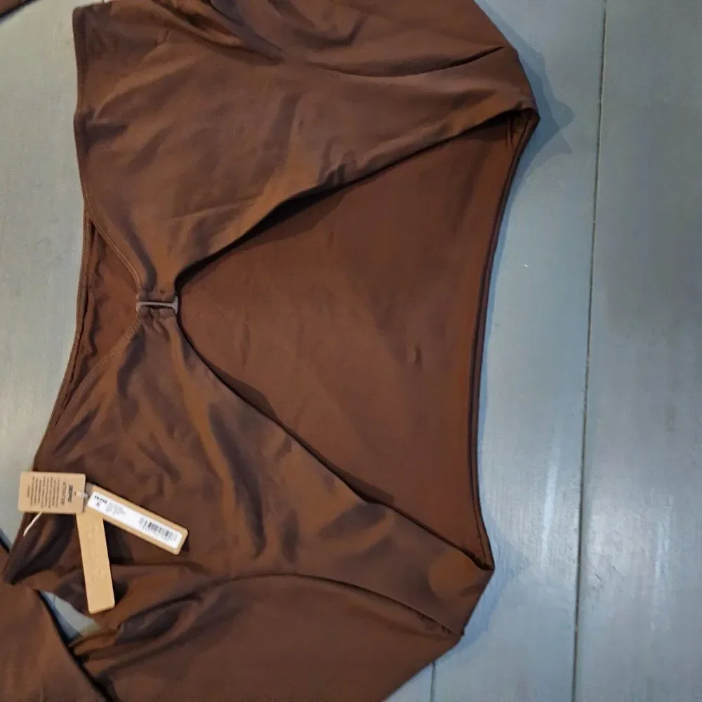 SKIMS Women's Cocoa Signature Swim Long Sleeve Shrug Size 3X